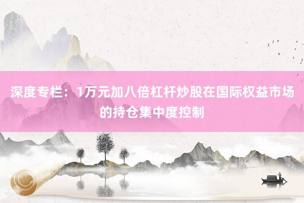 深度专栏：1万元加八倍杠杆炒股在国际权益市场的持仓集中度控制