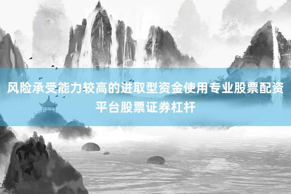风险承受能力较高的进取型资金使用专业股票配资平台股票证券杠杆