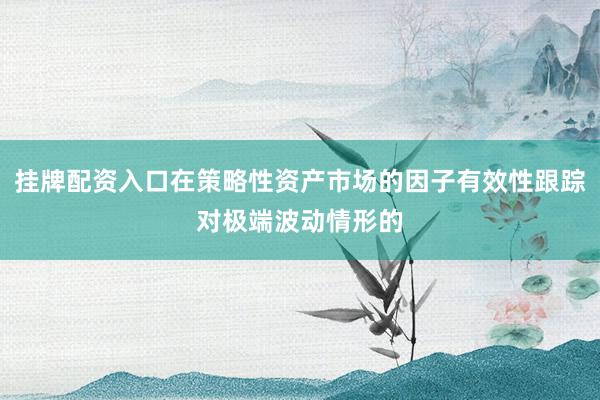 挂牌配资入口在策略性资产市场的因子有效性跟踪对极端波动情形的