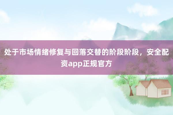 处于市场情绪修复与回落交替的阶段阶段，安全配资app正规官方